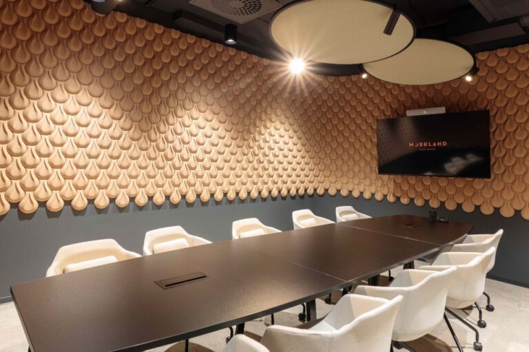 Contemporary living room showcasing eco-friendly materials